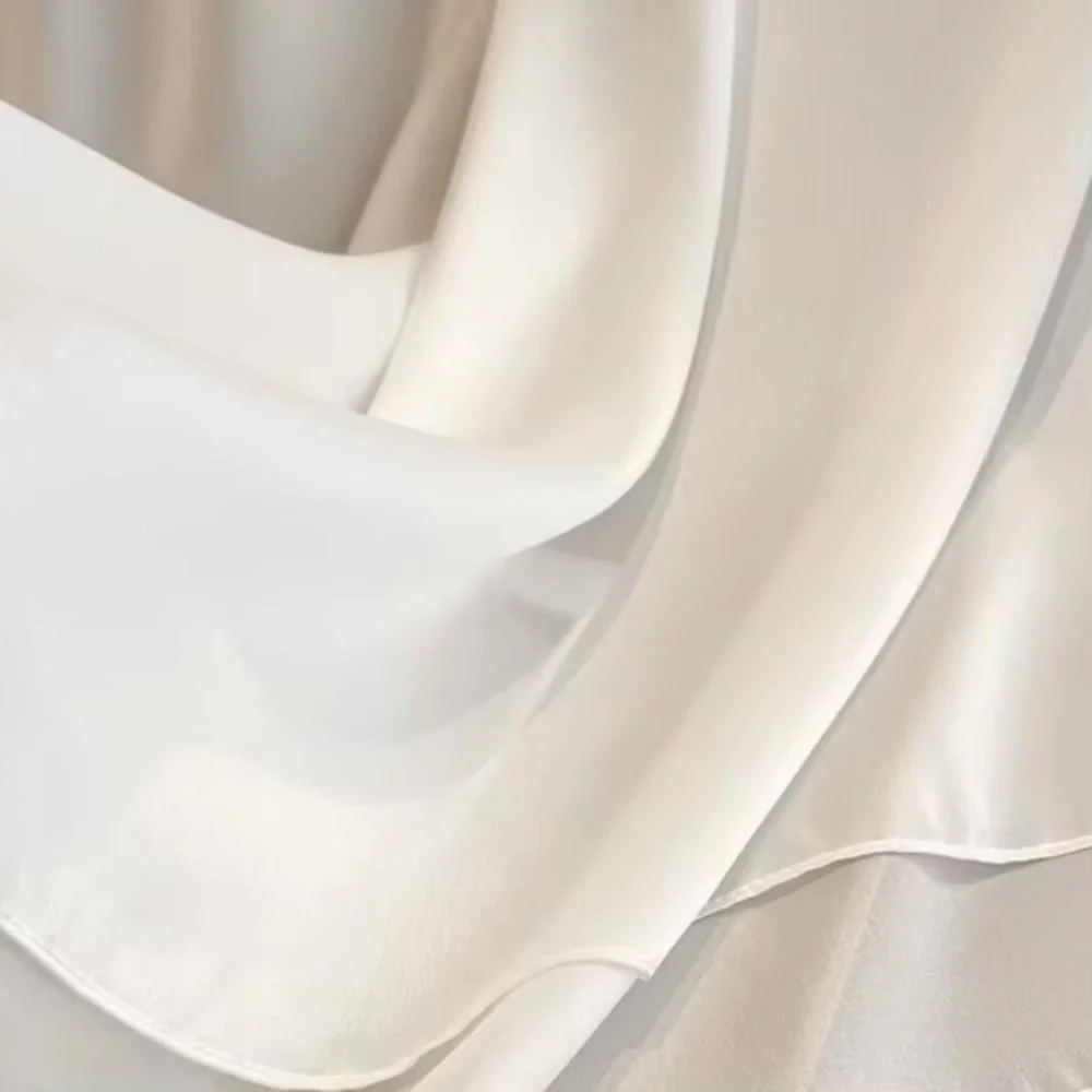 Luxury silk scarf white 100%